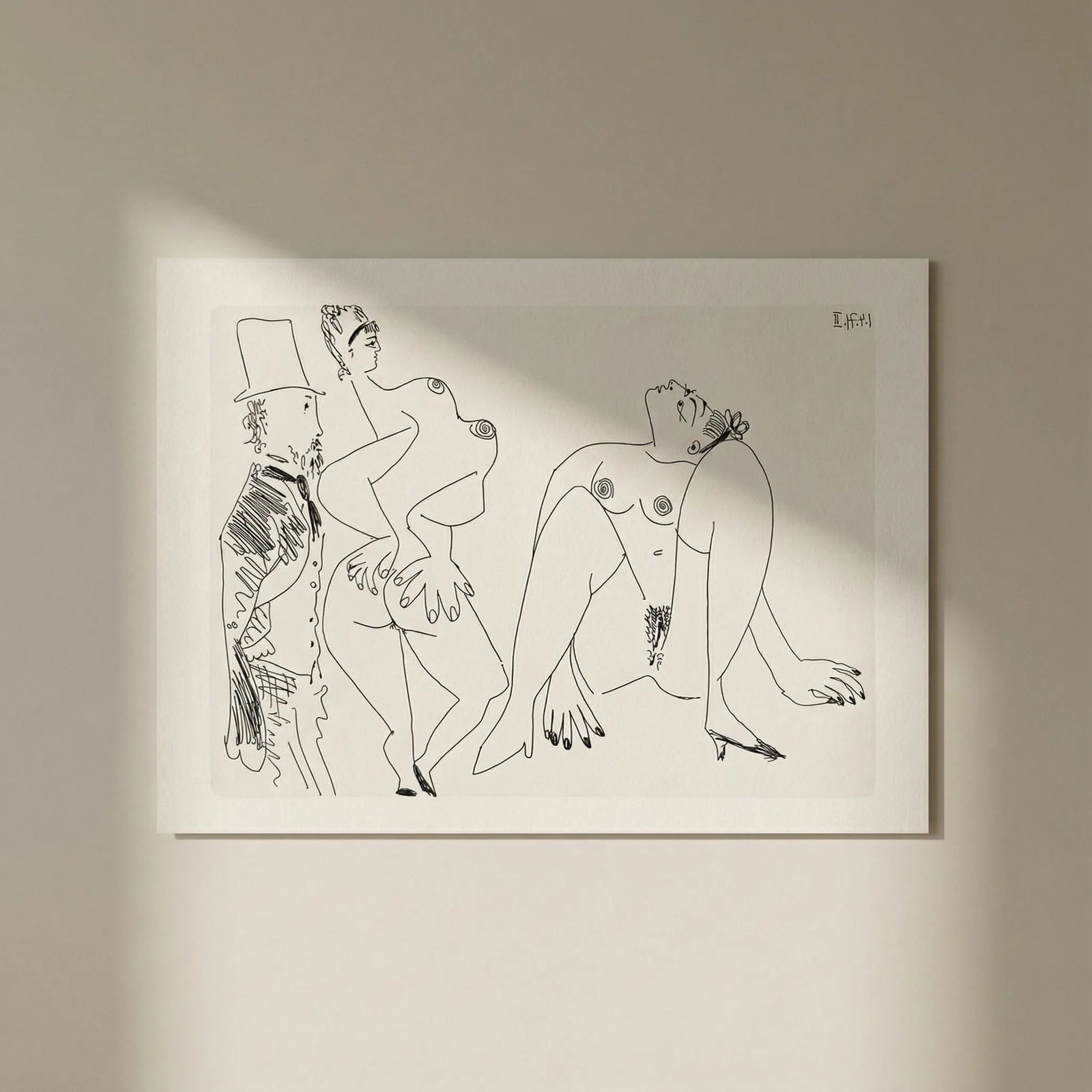 Picasso Gravure Apollinaire Les onze mille verges 8: Title: Picasso Gravure Apollinaire Les onze mille verges 8 Description: Title: Les onze mille verges 8 Artist: Pablo Picasso Country: Spain Medium: Gravure Marks: Not signed, numbered Paper: Grand Vel