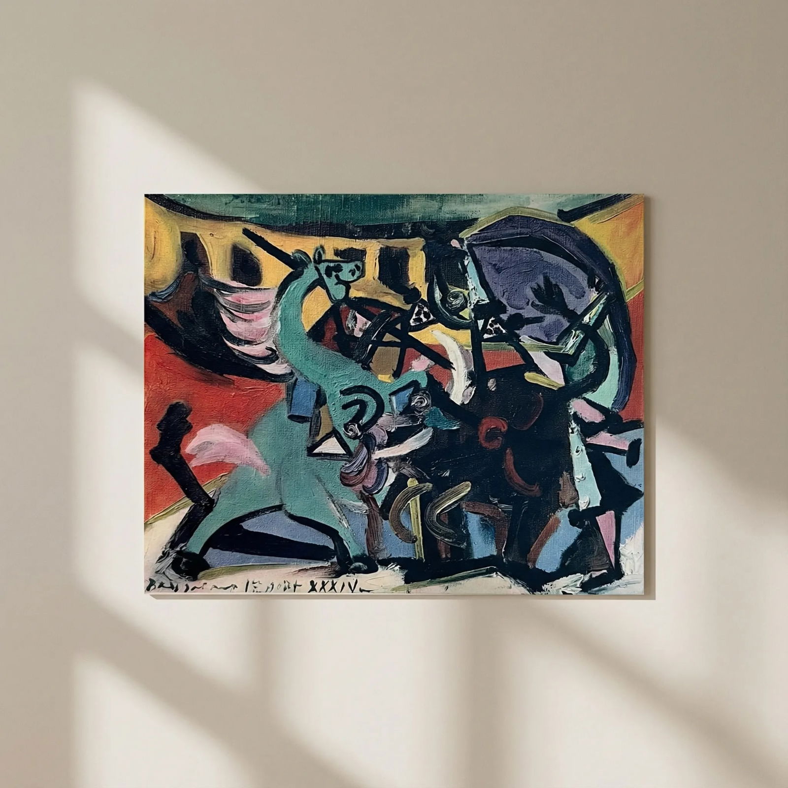 Picasso Heliogravure 14 Course de taureaux 1946: Title: Picasso Heliogravure 14 Course de taureaux 1946 Description: Artist: Pablo Picasso Title: Course de taureaux Medium: Heliogravure 14 Marks: Not signed, not numbered Paper Size: 10.50 x 8.50 inc