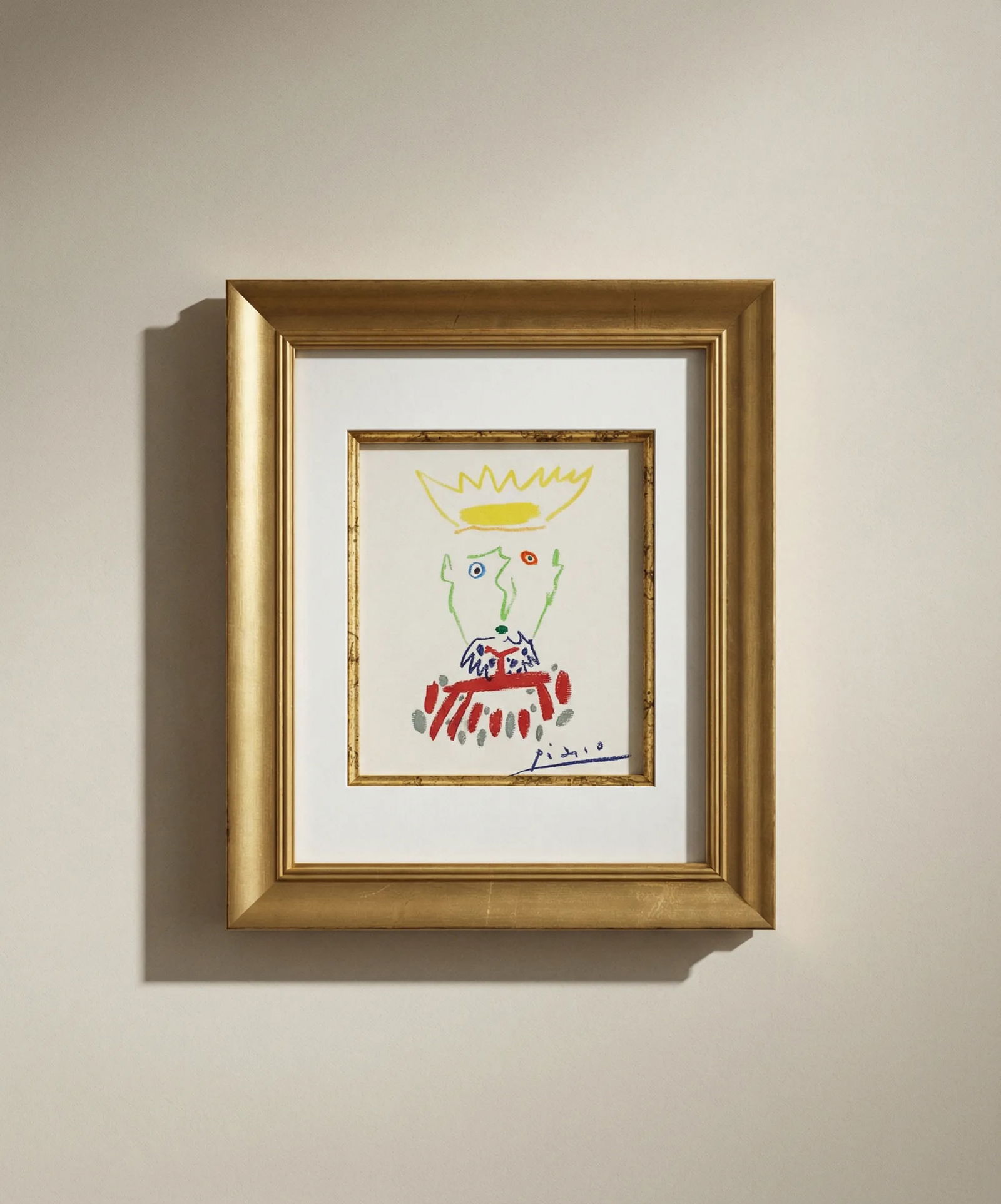 Pablo Picasso Framed King of the south-4 Lithograph 21: Title: Pablo Picasso Framed King of the south-4 Lithograph 21 Description: Title: King of the South - 4 Artist: Pablo Picasso Country: Spain Medium: Lithograph 21 Marks: Signed in plate, not numbered