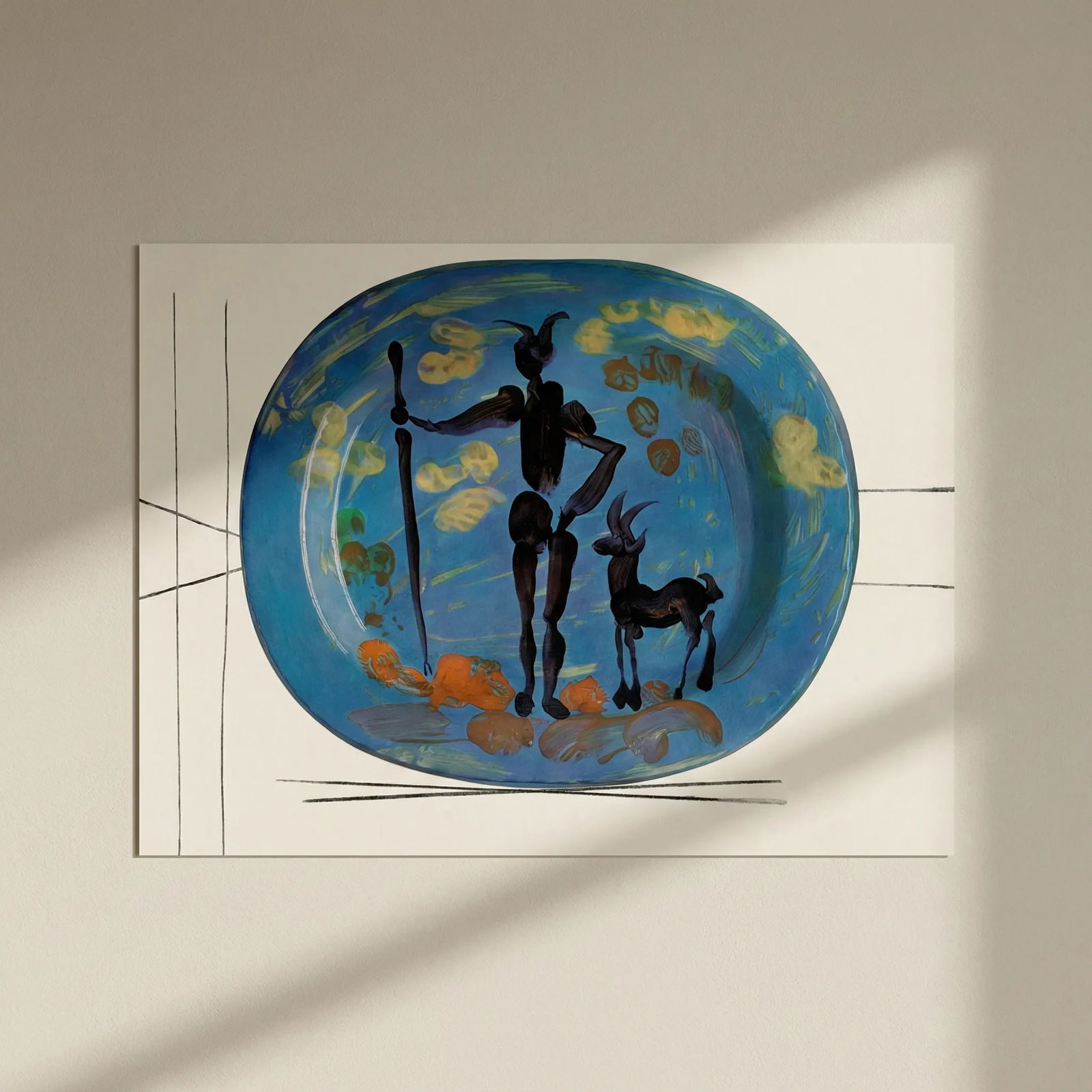 1950 Pablo Picasso Ceramics by Picasso 5: Title: 1950 Pablo Picasso Ceramics by Picasso 5 Description: Artist: Pablo Picasso Country: Spain Title: Ceramics by Picasso 5 Medium: Offset Lithograph Marks: Not signed, not numbered Paper size: Vel