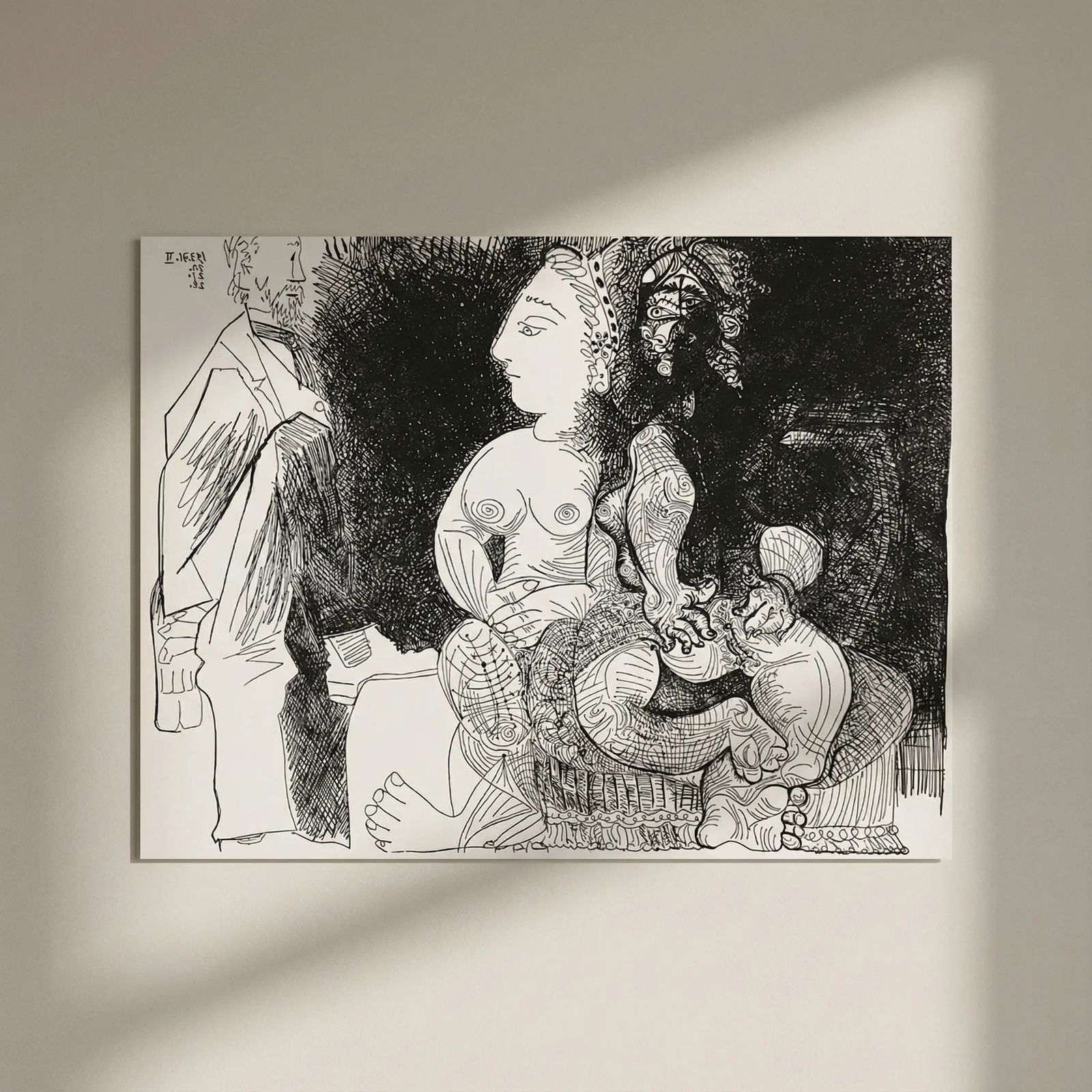 Picasso Gravure Apollinaire Les onze mille verges 1: Title: Picasso Gravure Apollinaire Les onze mille verges 1 Description: Les onze mille verges gravures by Pablo Picasso printed 1984 on Grand Velin de Papeteries de Lana Title: Les onze mille verges 1