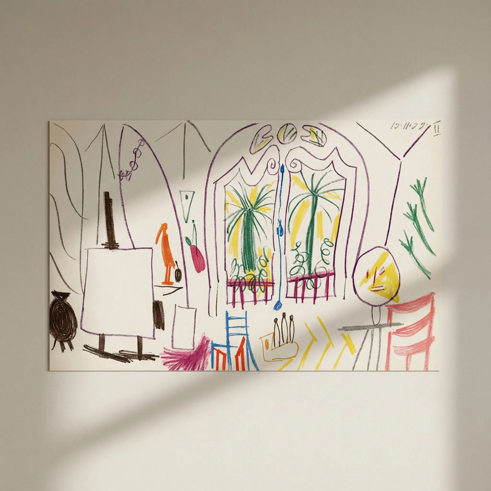 Picasso Sketchbook Carnet de la Californie print # 2 dated 15/11/1955: Title: Picasso Sketchbook Carnet de la Californie print # 2 dated 15/11/1955 Description: TTitle: Untitled No 2 dated 15/11/1955 Artist: Pablo Picasso Country: Spain Medium: Offset print Marks: Not Si