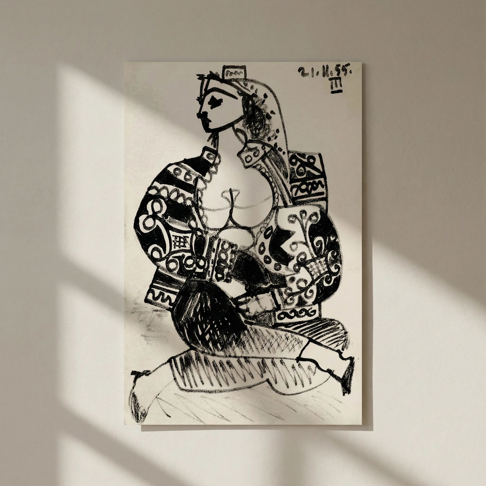 Picasso Sketchbook Carnet de la Californie 3 dated 21/11/1955: Title: Picasso Sketchbook Carnet de la Californie 3 dated 21/11/1955 Description: Title: Sketchbook 3 dated 21/11/1955 Artist: Pablo Picasso Country: Spain Medium: Offset print Marks: Numbered & d