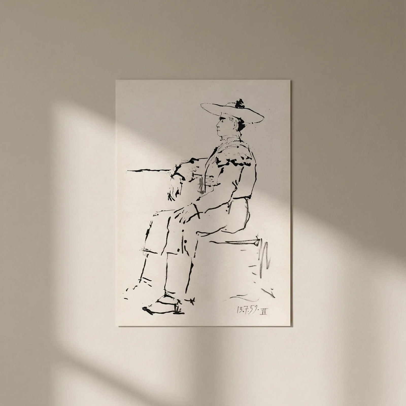 Pablo Picasso Toros y Toreros 7 dated 13/7/59: Title: Pablo Picasso Toros y Toreros 7 dated 13/7/59 Description: Artist: Pablo Picasso Country: Spain Title: Toros y Toreros 7 dated 13/7/59 Medium: Brichromie Marks: Not signed not numbered Paper si