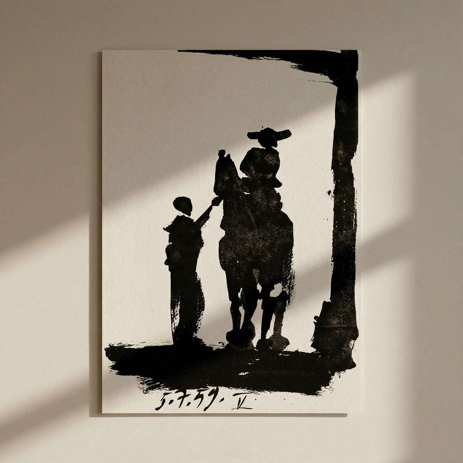 Picasso Toros y Toreros 5 dated 5/7/59: Title: Picasso Toros y Toreros 5 dated 5/7/59 Description: Artist: Pablo Picasso Country: Spain Title: Toros y Toreros 5 dated 5/7/59 Medium: Quadrichromie Marks: Not signed not numbered Paper size: V