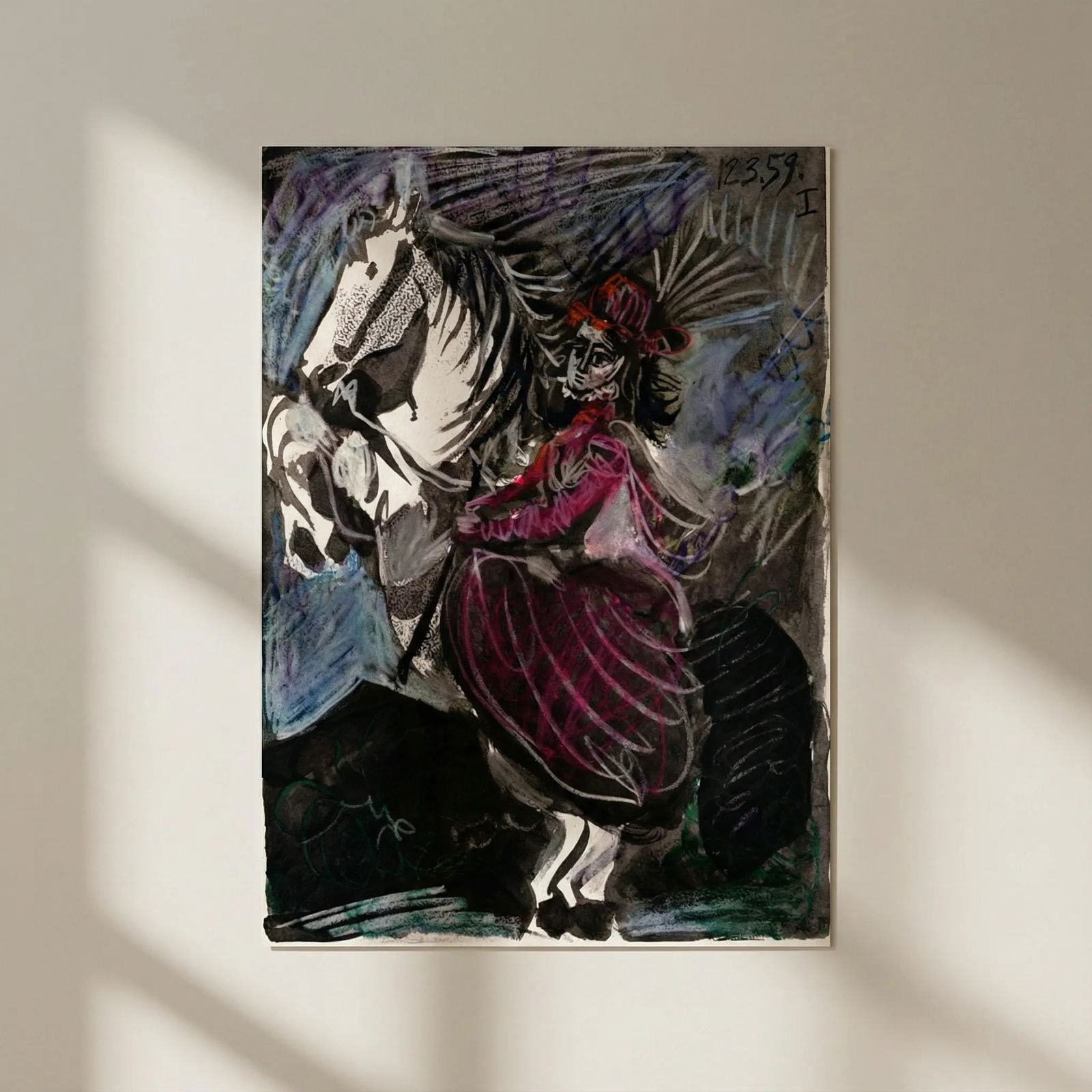 Pablo Picasso, Toros y Toreros 1 dated 12/3/59: Title: Pablo Picasso, Toros y Toreros 1 dated 12/3/59 Description: Artist: Pablo Picasso Country: Spain Title: Toros y Toreros 1 dated 12/3/59 Medium: Quadrichromie Marks: Not signed not numbered Pape