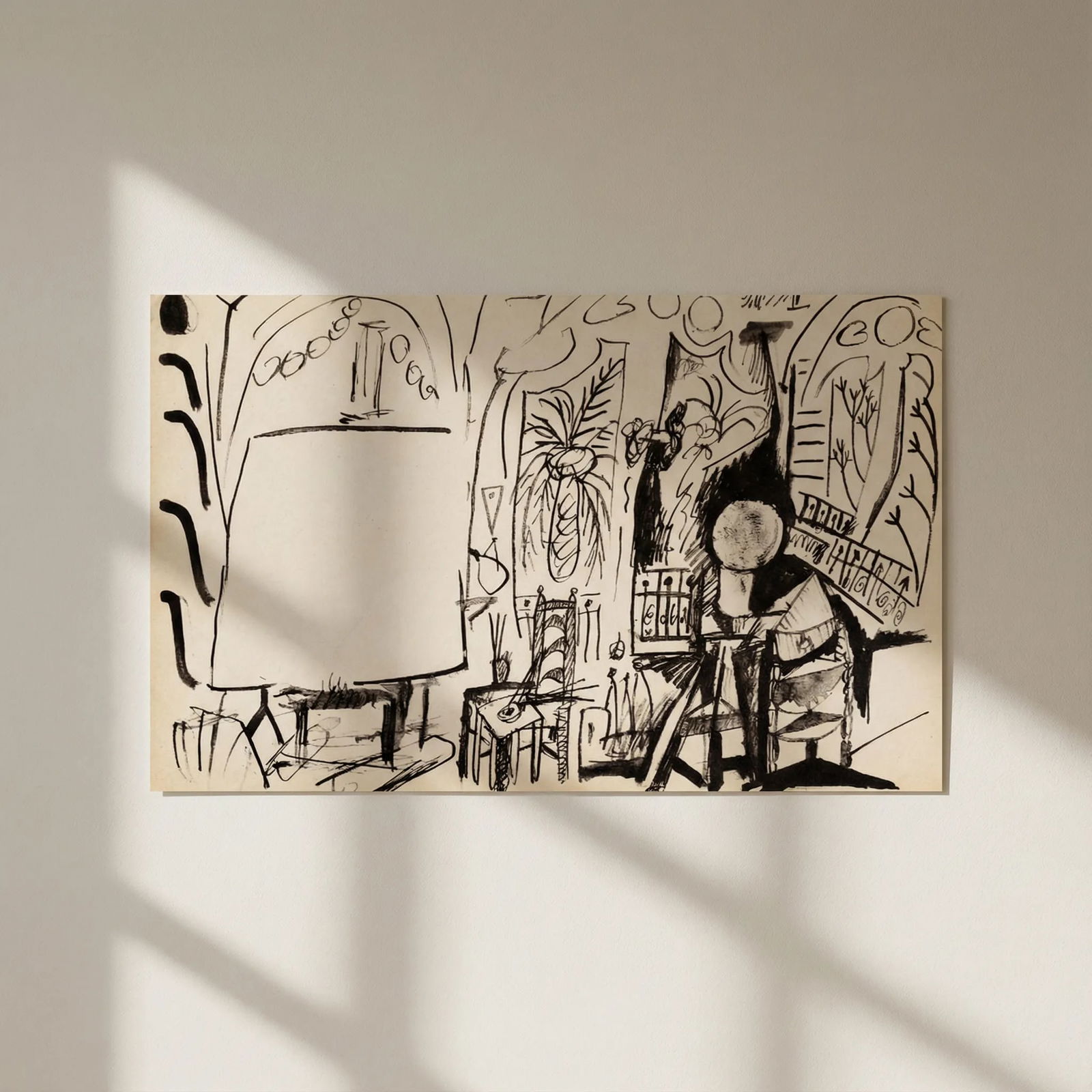 Picasso Sketchbook Carnet de la Californie Print #4 dated 3/11/1955 (1 of 4)