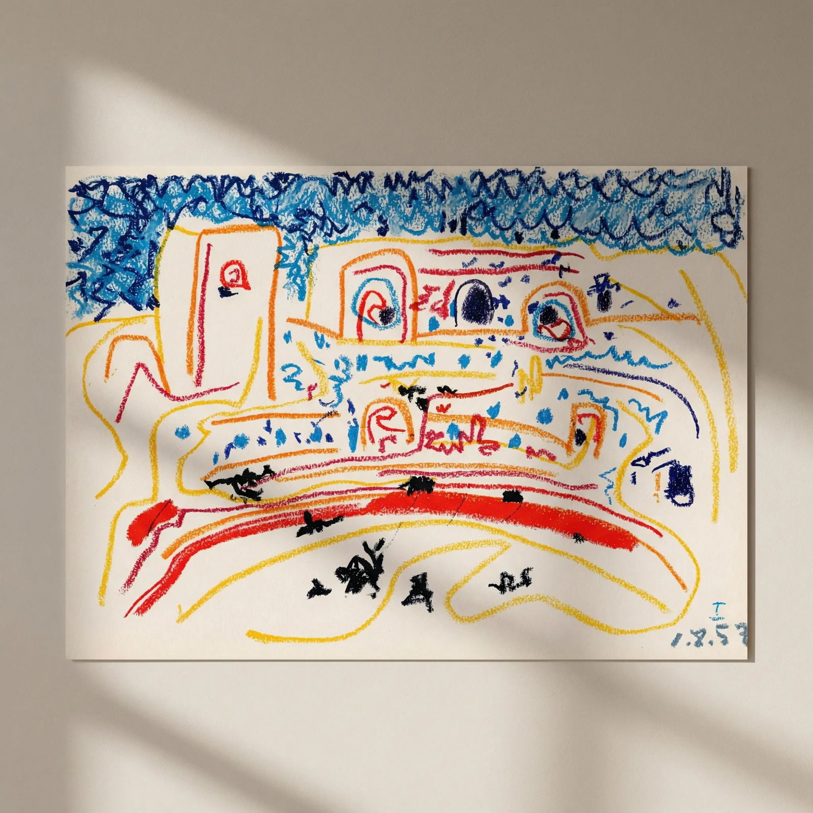 Pablo Picasso Toros y Toreros 1 dated 1/8/57: Title: Pablo Picasso Toros y Toreros 1 dated 1/8/57 Description: Artist: Pablo Picasso Country: Spain Title: Toros y Toreros 1 dated 1/8/57 Medium: Quadrichromie Marks: Not signed not numbered Paper s