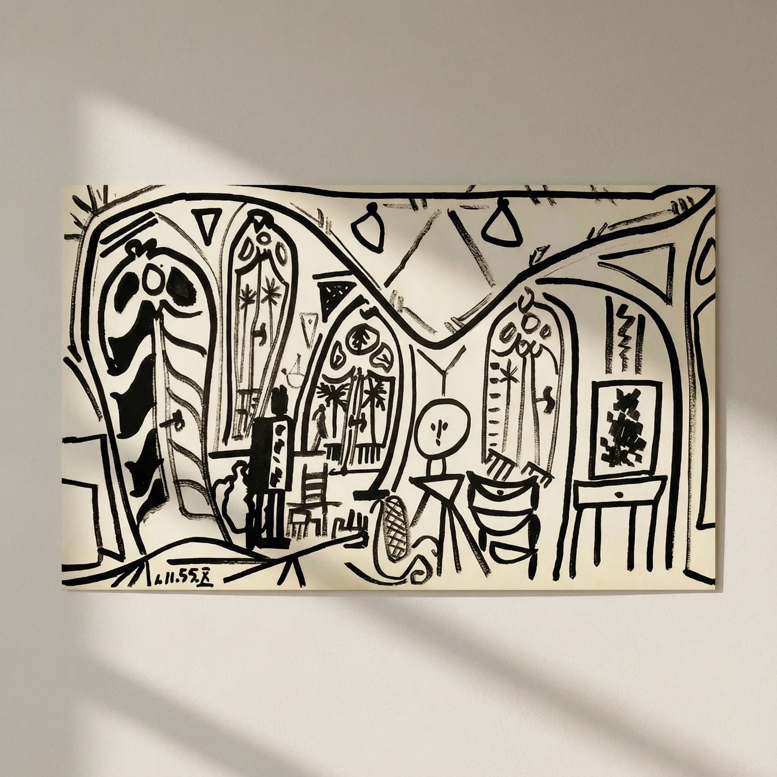 Picasso Sketchbook Carnet de la Californie Print # 10 dated 1/11/1955: Title: Picasso Sketchbook Carnet de la Californie Print # 10 dated 1/11/1955 Description: Artist: Pablo Picasso Country: Spain Title: Untitled? No.10, dated 1/11/1960 Medium: Offset Marks: Numbered &a