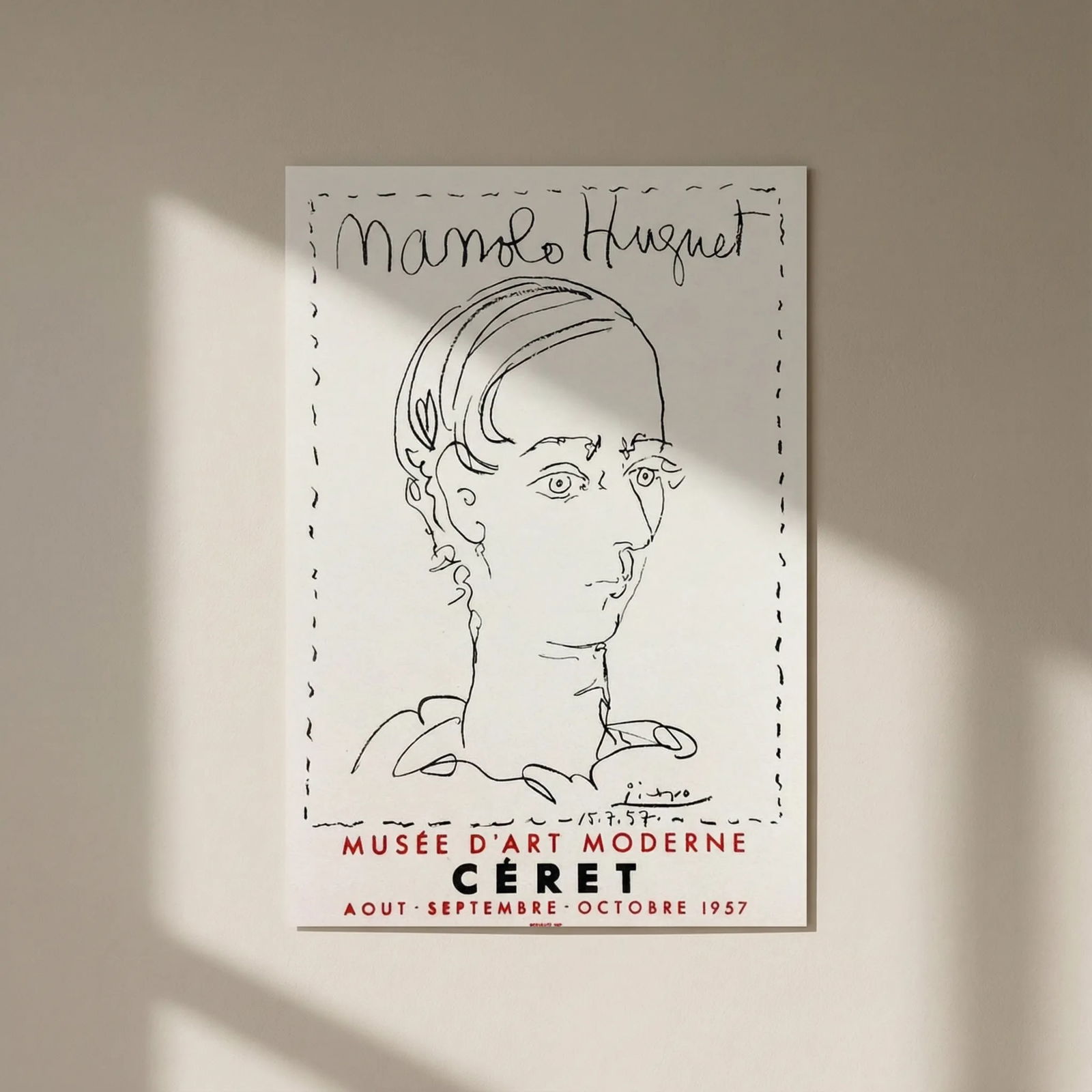 Picasso Lithograph 87 Manolo hugnet Art in posters: Title: Picasso Lithograph 87 Manolo hugnet Art in posters Description: Title: Manolo Hugne Artist: Pablo Picasso Country: Spain Medium: Lithograph - 84 Paper size: 12.50 X 9.50 inch Printed: 1959 by M