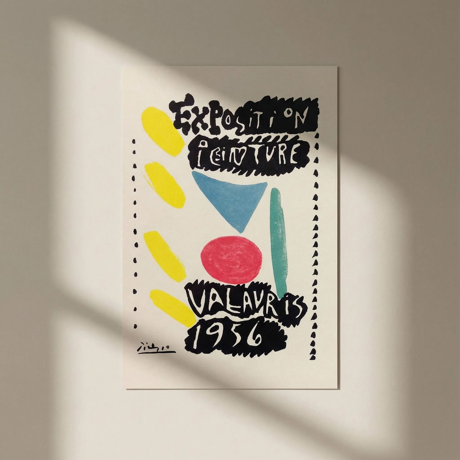 Picasso Lithograph 81 Valauris 1956 Art in posters: Title: Picasso Lithograph 81 Valauris 1956 Art in posters Description: Title:? Exposition Valauris 1956 Artist: Pablo Picasso Country: Spain Medium: Lithograph - 81 Paper size: 12.50 X 9.50 inch Print