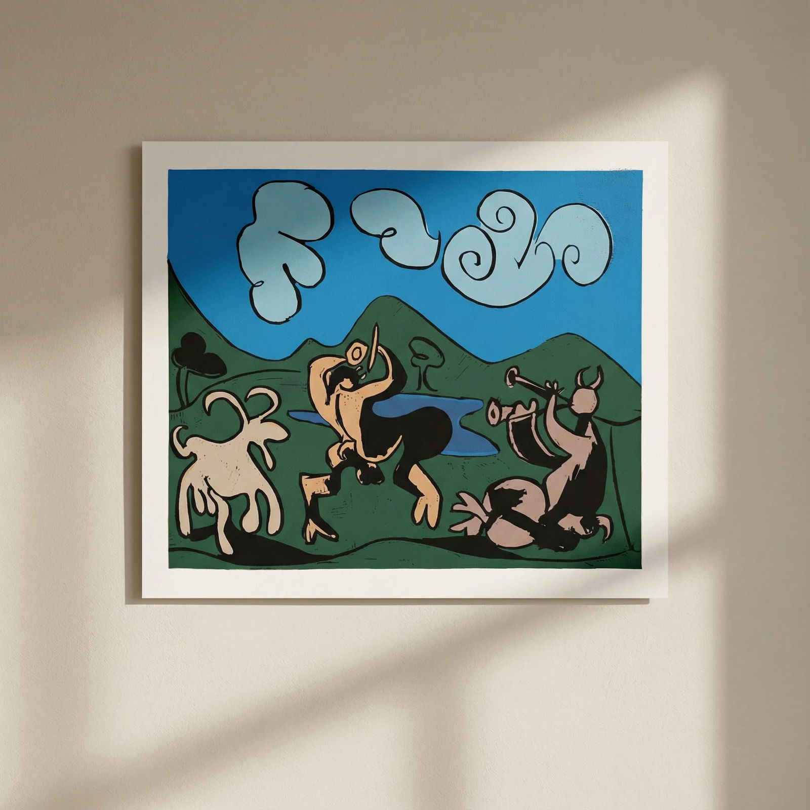 Picasso 31 Faunes et Chevre: Title: Picasso 31 Faunes et Chevre Description: Artist: Pablo Picasso Country: Spain Title: Faunes et Chevre Medium: Multichrome - 31 Marks: Not signed, not numbered Paper size 12.50 x 15 inch on heav