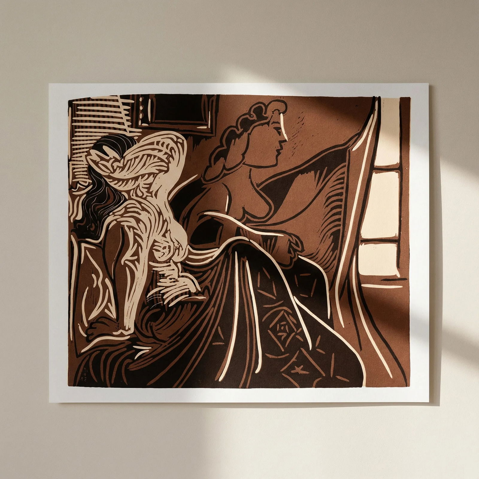 Picasso 21 Deux Femmes Pres de la Fenetre: Title: Picasso 21 Deux Femmes Pres de la Fenetre Description: Artist: Pablo Picasso Country: Spain Title:? Deux Femmes Pres de la Fenetre Medium: Multichrome - 21 Marks: Not signed, not numbered Paper