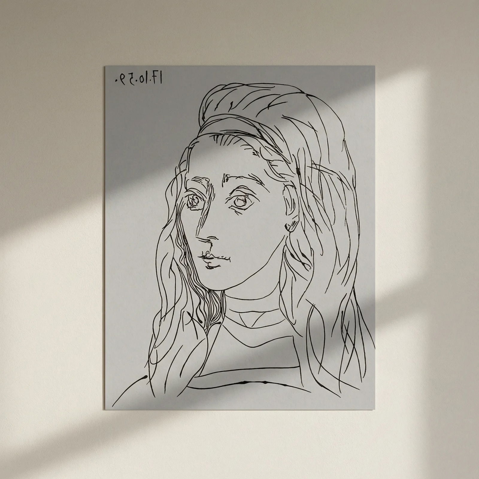 Pablo Picasso 20 Jacqueline: Title: Pablo Picasso 20 Jacqueline Description: Artist: Pablo Picasso Country: Spain Title: Jacqueline Medium: Multichrome - 20 Marks: Not signed, not numbered Paper size 12.50 x 15 inch on heavy pape