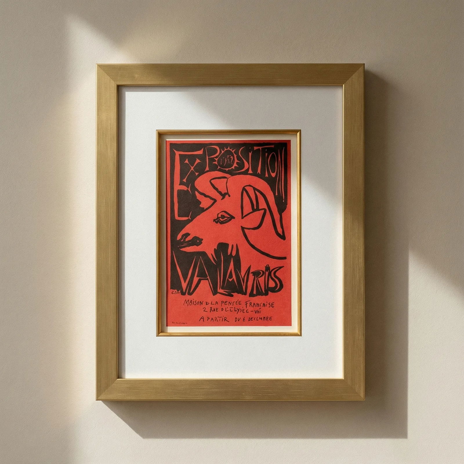 Pablo Picasso Lithograph 68 Expo 1952 Art in posters framed: Title: Pablo Picasso Lithograph 68 Expo 1952 Art in posters framed Description: Title: Exposition vallauris 1952 Artist: Pablo Picasso Country: Spain Medium: Lithograph Marks: Not signed, not numbered