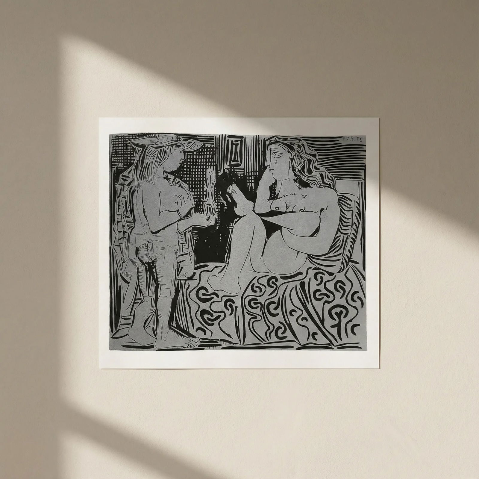 Panlo Picasso 12 Deux Femmes: Title: Panlo Picasso 12 Deux Femmes Description: Artist: Pablo Picasso Country: Spain Title: Deux Femmes Medium: Multichrome - 12 Marks: Not signed, not numbered Paper size 12.50 x 15 inch on heavy pa