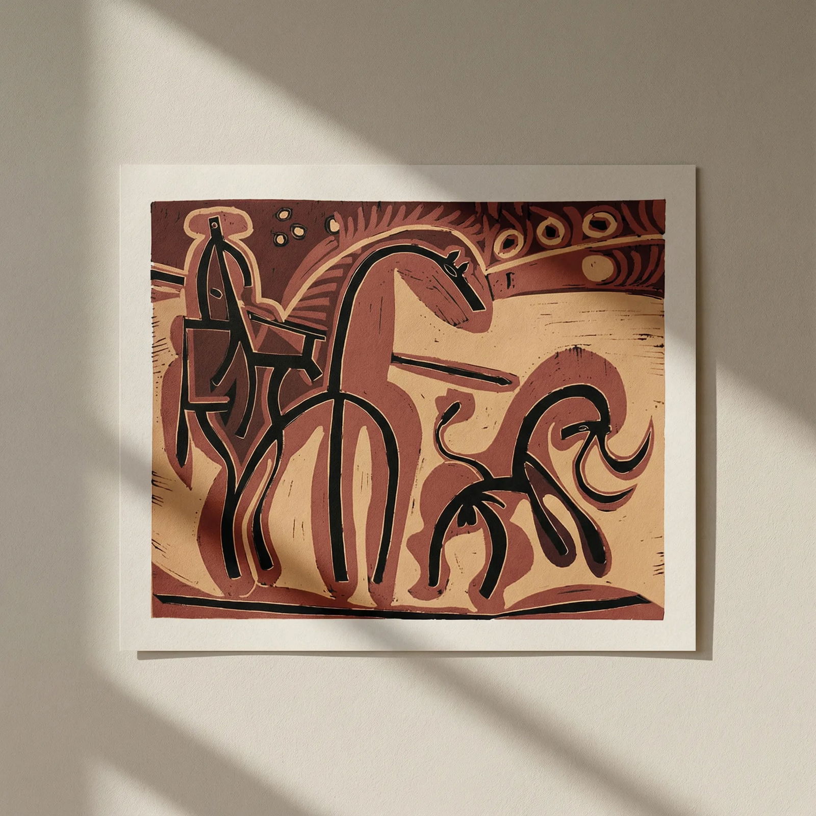 Pablo Picasso 4 Picador et Taureau: Title: Pablo Picasso 4 Picador et Taureau Description: Artist: Pablo Picasso Country: Spain Title: Picador et Taureau Medium: Multichrome - 4 Marks: Not signed, not numbered Paper size 12.50 x 15 inch