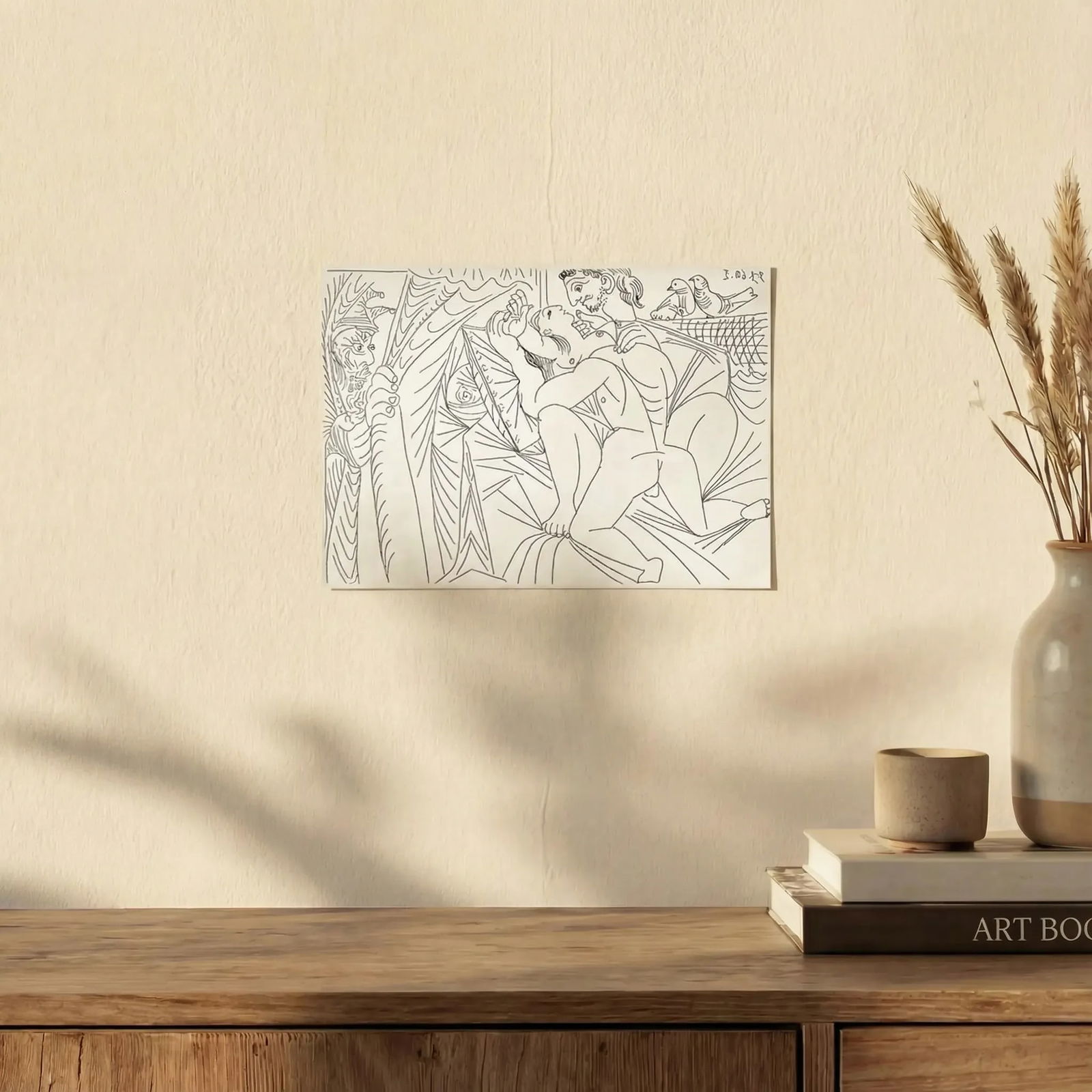 Picasso Gravure Apollinaire Les onze mille verges 6: Title: Picasso Gravure Apollinaire Les onze mille verges 6 Description: Title: Les onze mille verges 6 Artist: Pablo Picasso Country: Spain Medium: Gravure Marks: Not signed, numbered Paper: Grand Vel