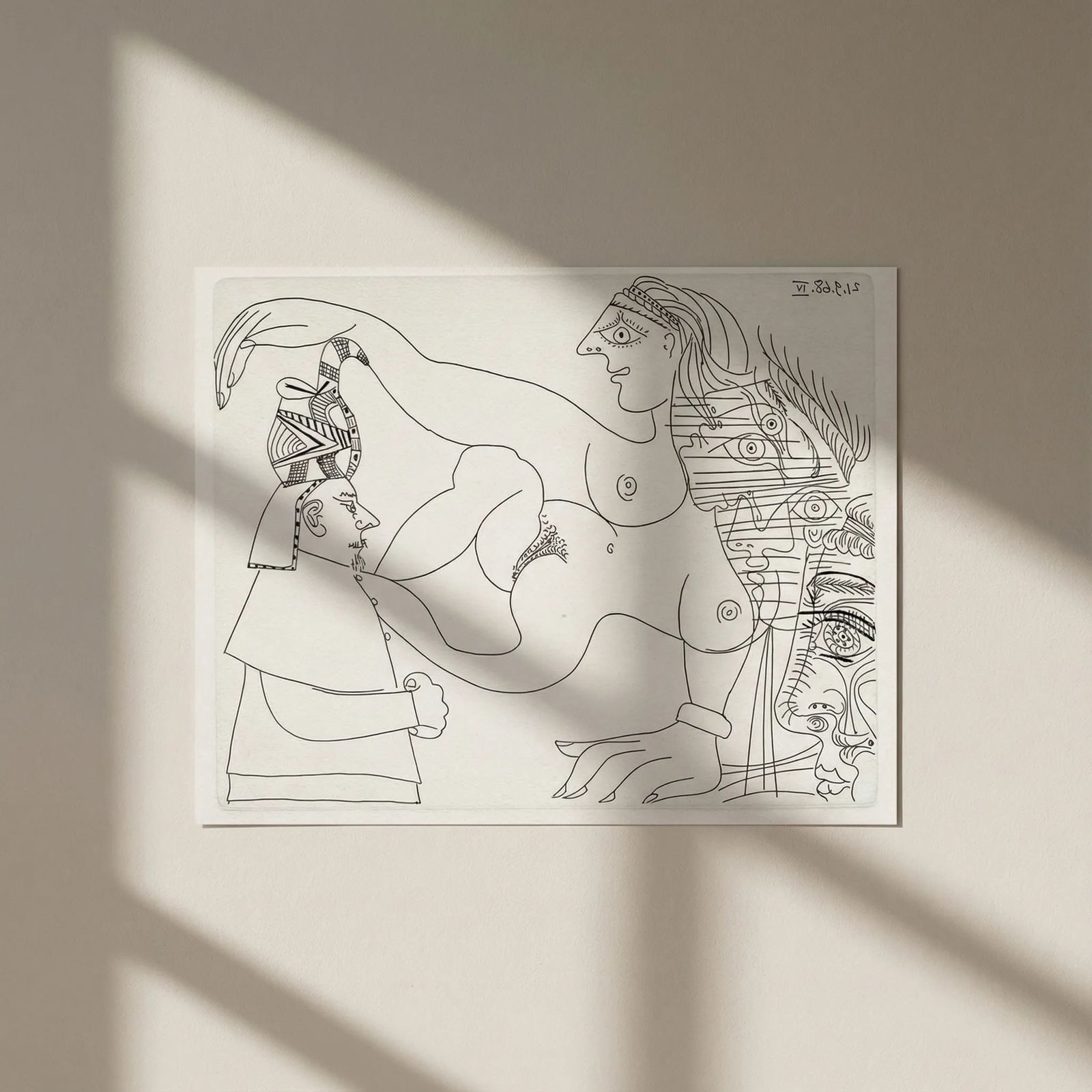 Picasso Gravure Apollinaire Les onze mille verges 4: Title: Picasso Gravure Apollinaire Les onze mille verges 4 Description: Title: Les onze mille verges 4 Artist: Pablo Picasso Country: Spain Medium: Gravure Marks: Not signed, numbered Paper: Grand Vel