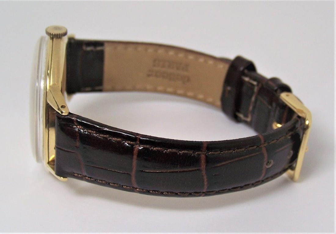 Vintage 18k Gold IWC SHAFFHAUSEN Winding Watch 1960s Cal C423 EXLNT* SERVICED - 3