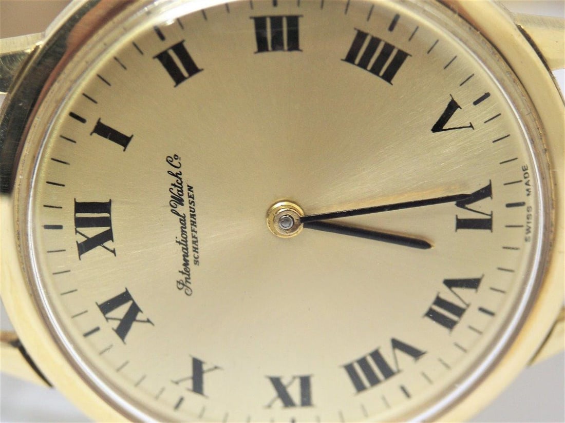 Vintage 18k Gold IWC SHAFFHAUSEN Winding Watch 1960s Cal C423 EXLNT* SERVICED - 4