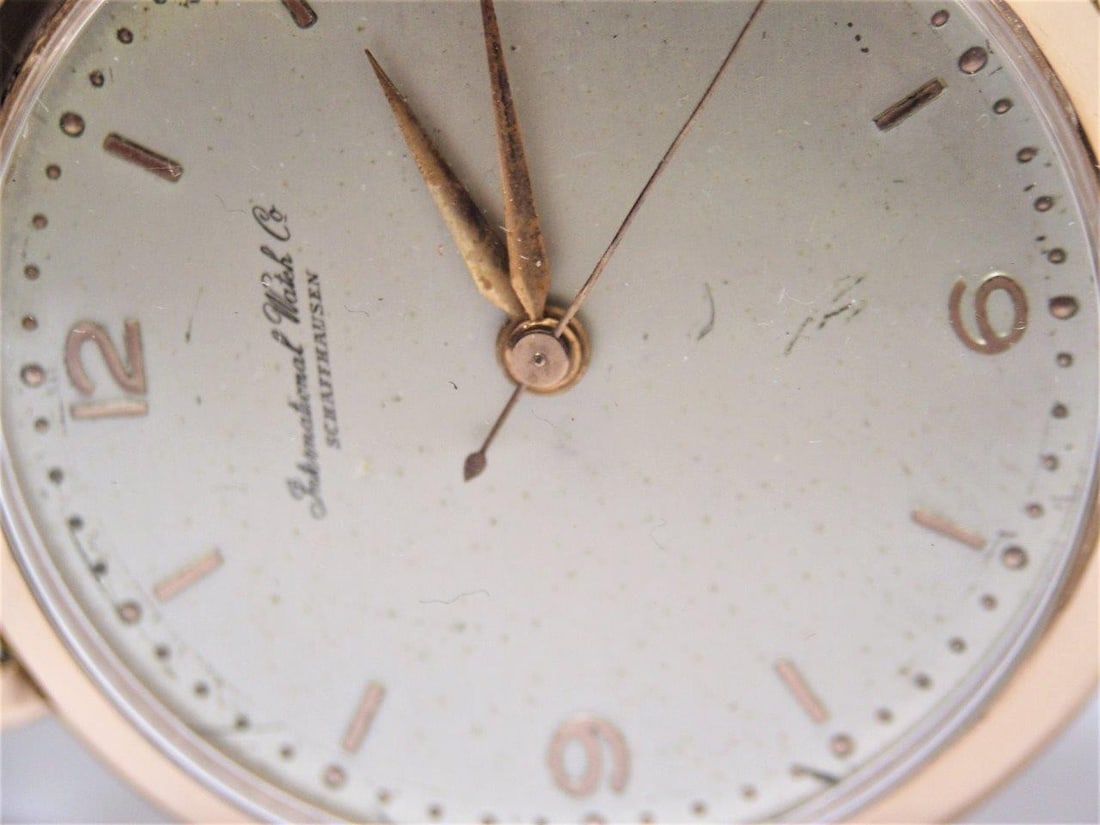 Vintage 18k Rose Gold IWC SHAFFHAUSEN Winding Watch 1950s Cal 89 SERVICED - 4
