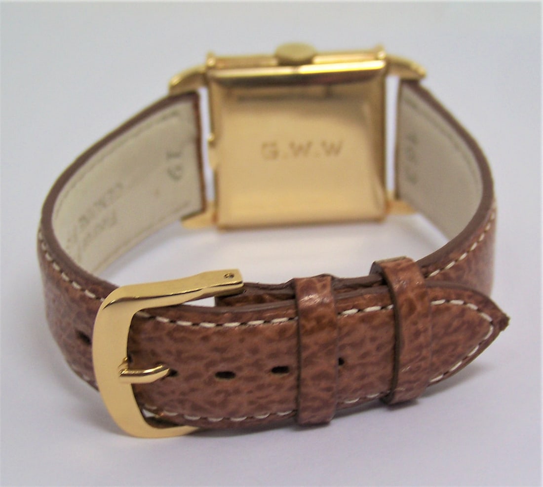 Vintage 18k Gold VACHERON CONSTANTIN Mens Winding Watch Black Dial Cal 458 EXLNT - 6