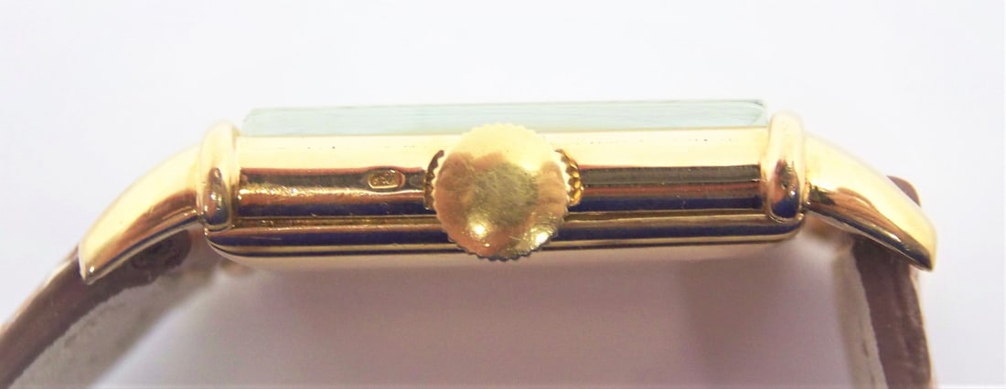 Vintage 18k Gold VACHERON CONSTANTIN Mens Winding Watch Black Dial Cal 458 EXLNT - 8