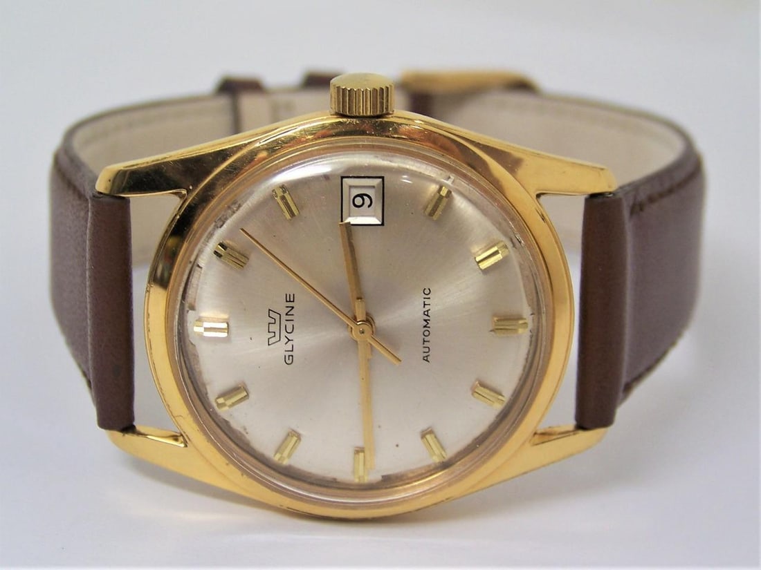 Vintage Gold Swiss GLYCINE 17J Automatic Watch 1960s Cal 2472* EXLNT* SERVICED - 6