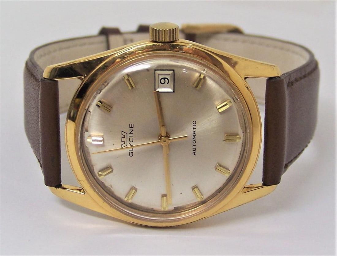 Vintage Gold Swiss GLYCINE 17J Automatic Watch 1960s Cal 2472* EXLNT* SERVICED - 7