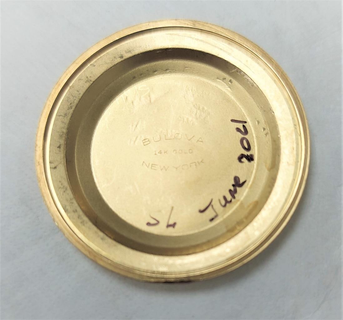 Vintage Solid 14k BULOVA MYSTRY DIAL Mens Automatic Watch Cal 10BZAC c.1959 - 9