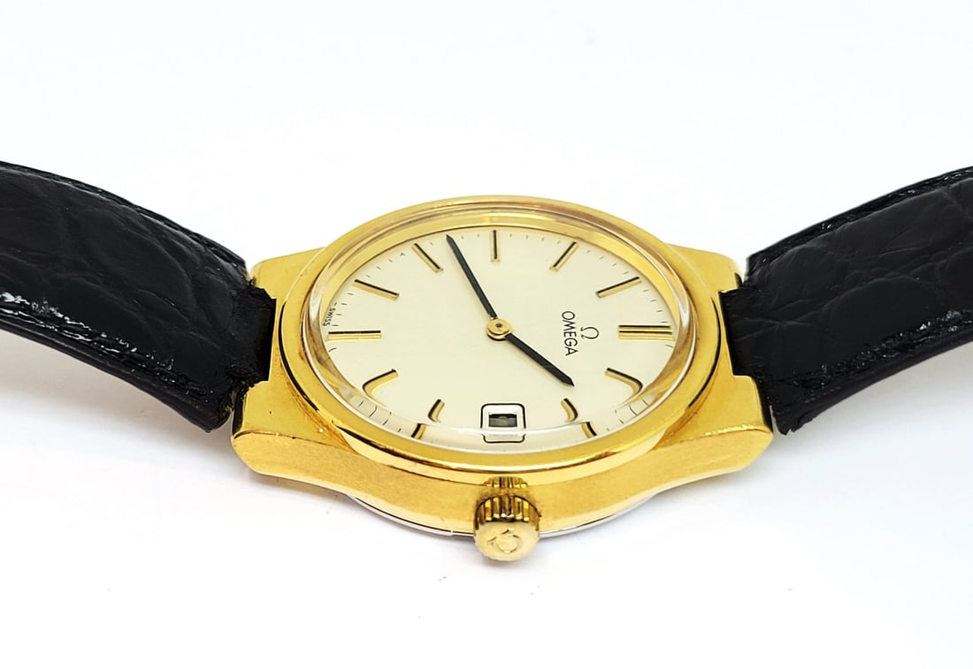 Vintage 18k GP OMEGA Winding Watch c.1970s Cal 1030* Re-Cased* EXLNT* SERVICED - 9