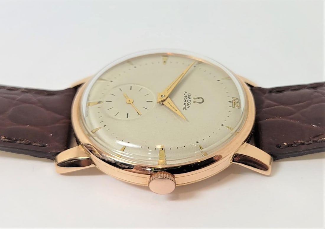 Vintage 18k Rose Gold OMEGA Automatic Watch c.1950 Cal.332* SERVICED* 36 mm - 8