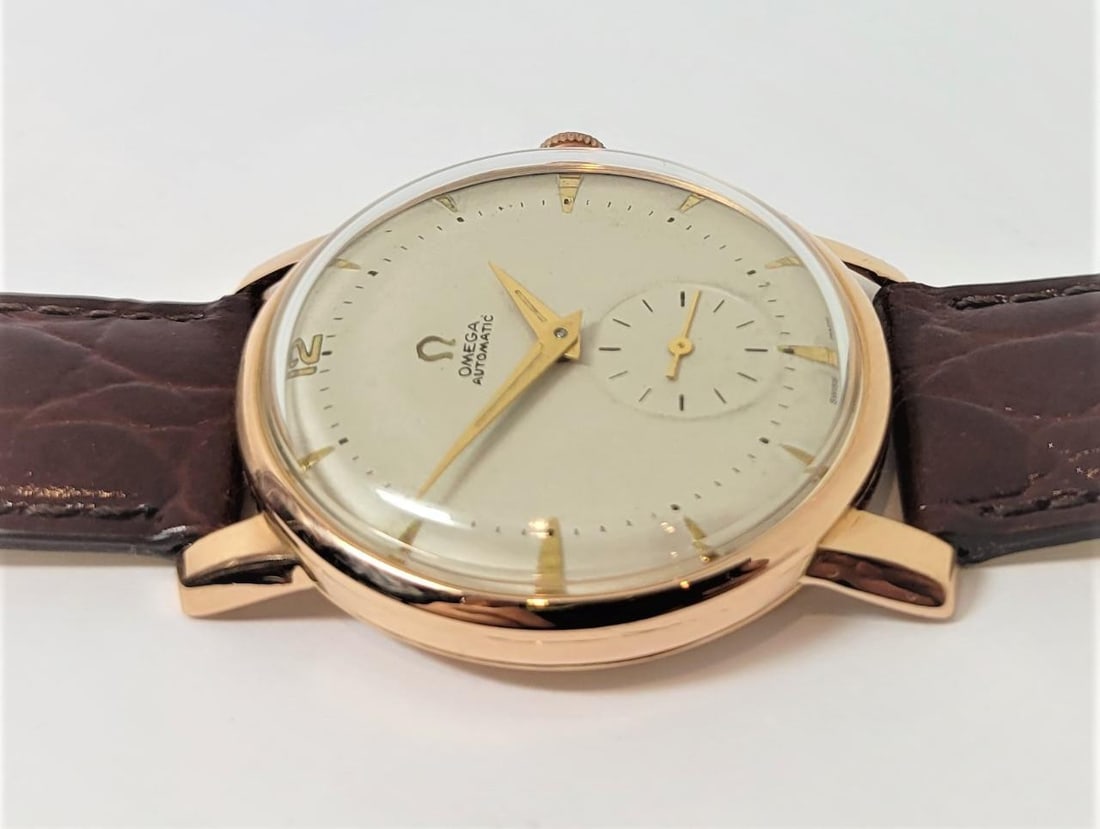 Vintage 18k Rose Gold OMEGA Automatic Watch c.1950 Cal.332* SERVICED* 36 mm - 9