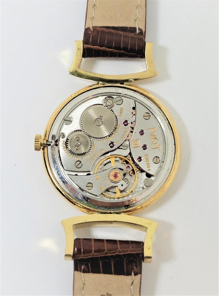 Solid 18k PIAGET Ladies Dress Watch Ref 9015 Cal 9P with Tiger-Eye Stone Dial - 8