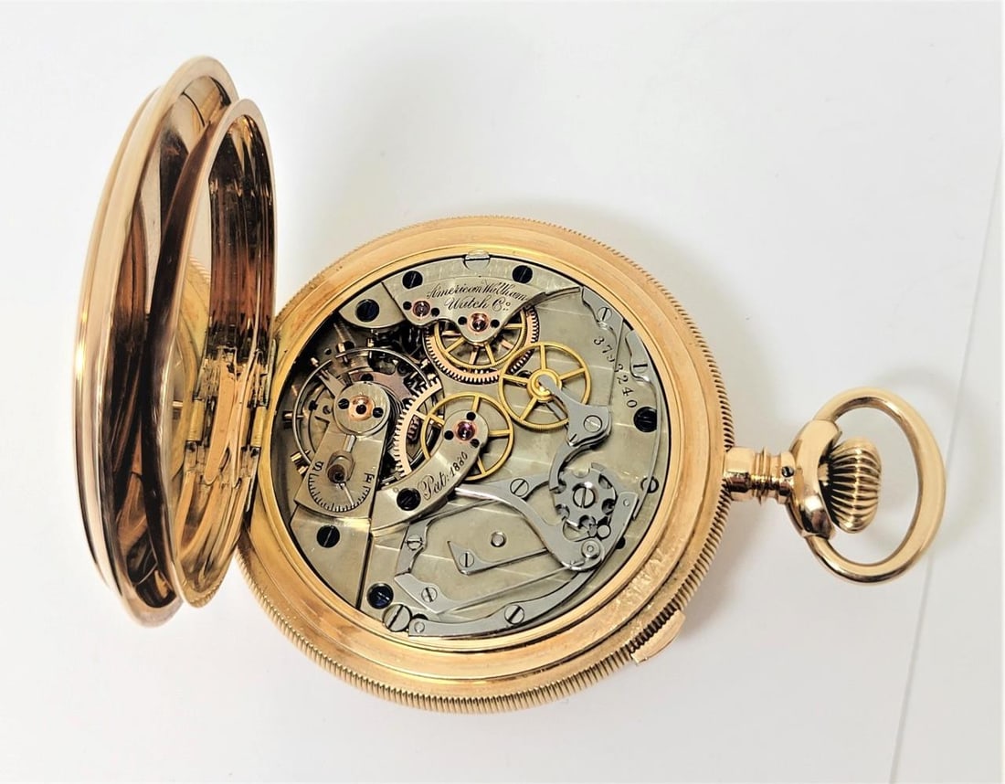 Antique Solid & Heavy 14k WALTHAM Chronograph Open Case Pocket Watch* Very Rare! - 7