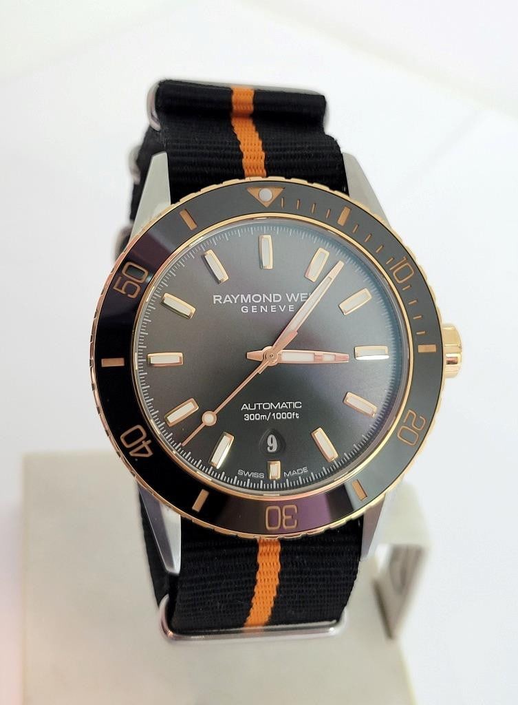 S/Steel Mens RAYMOND WEIL Freelancer Dark Gray Dial Watch Ref 2775* EXLNT - 3