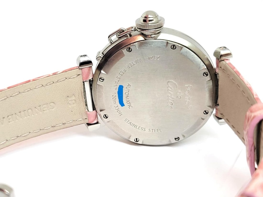 S/Steel Ladies CARTIER PASHA Automatic Watch Ref. 2324* 35.5 mm White Dial EXLNT - 8