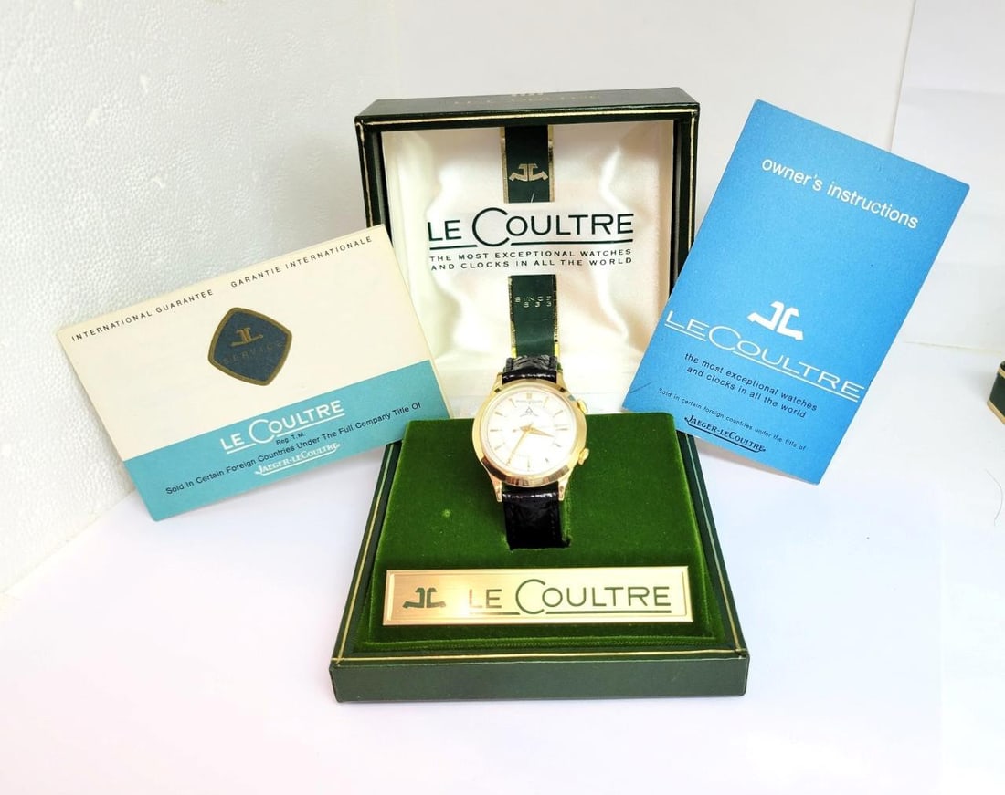 Vintage 18K JAEGER-LeCOULTRE Winding MEMOVOX Alarm Watch c.1950s Cal 489 EXLNT - 12