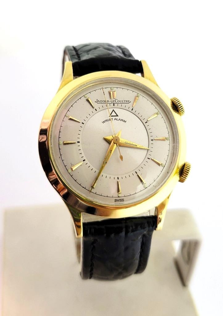 Vintage 18K JAEGER-LeCOULTRE Winding MEMOVOX Alarm Watch c.1950s Cal 489 EXLNT - 14