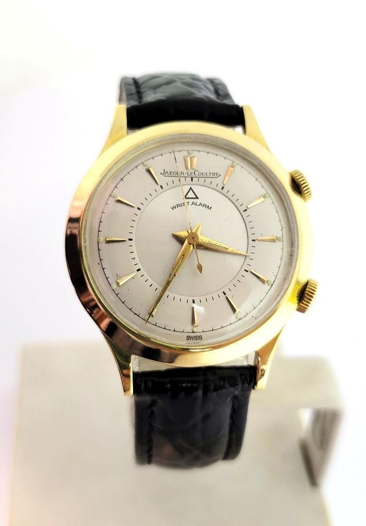 Vintage 18K JAEGER-LeCOULTRE Winding MEMOVOX Alarm Watch c.1950s Cal 489 EXLNT - 15