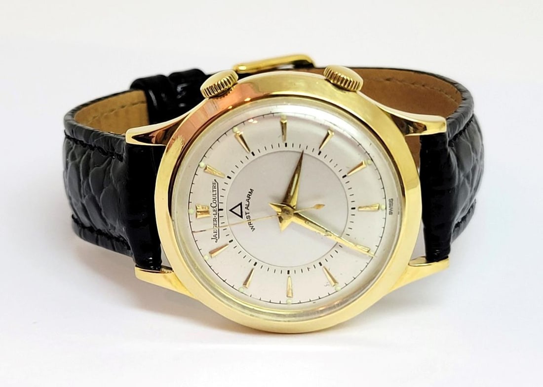 Vintage 18K JAEGER-LeCOULTRE Winding MEMOVOX Alarm Watch c.1950s Cal 489 EXLNT - 3