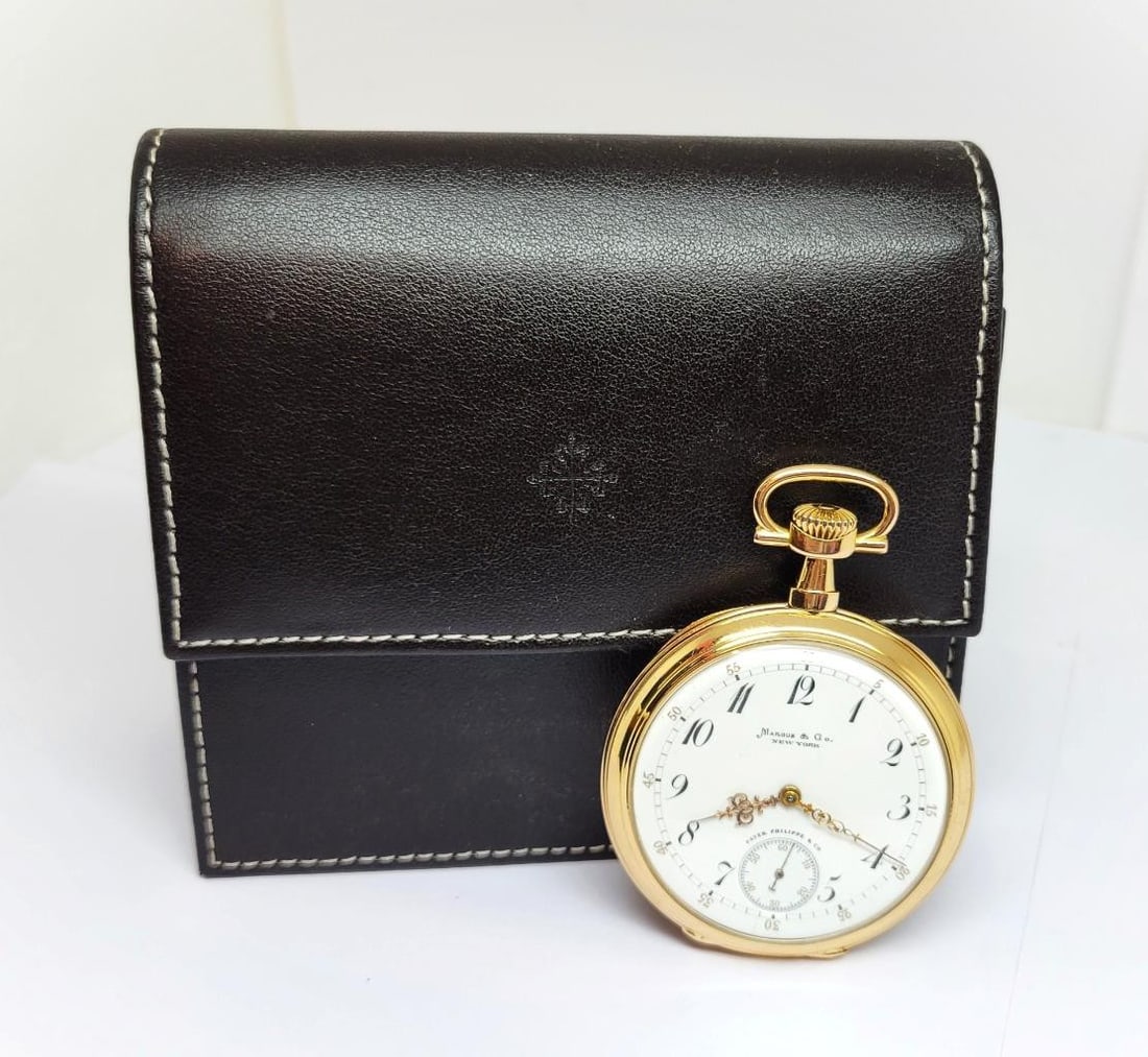 Antique 18K Gold MARCUS & Co by PATEK PHILIPPE Pocket watch c.1890* 50 mm* EXLNT - 12