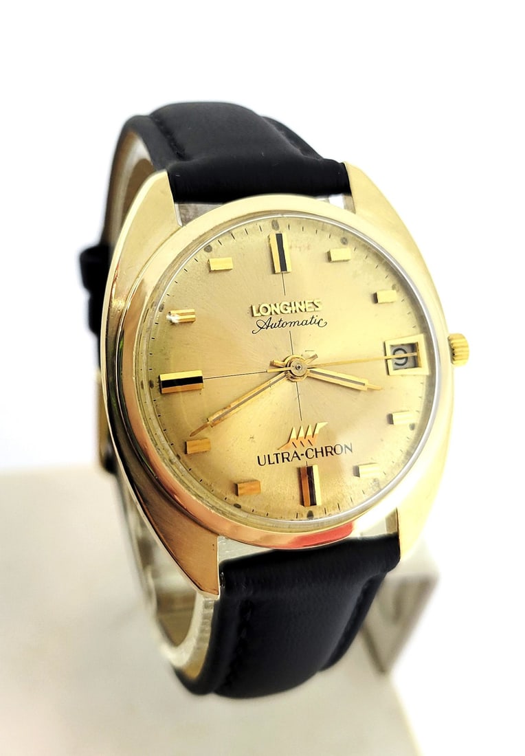 Vintage Solid 14k LONGINES ULTRA-CHRON Automatic Watch 2892 Cal.431 c.1967 EXLNT - 14