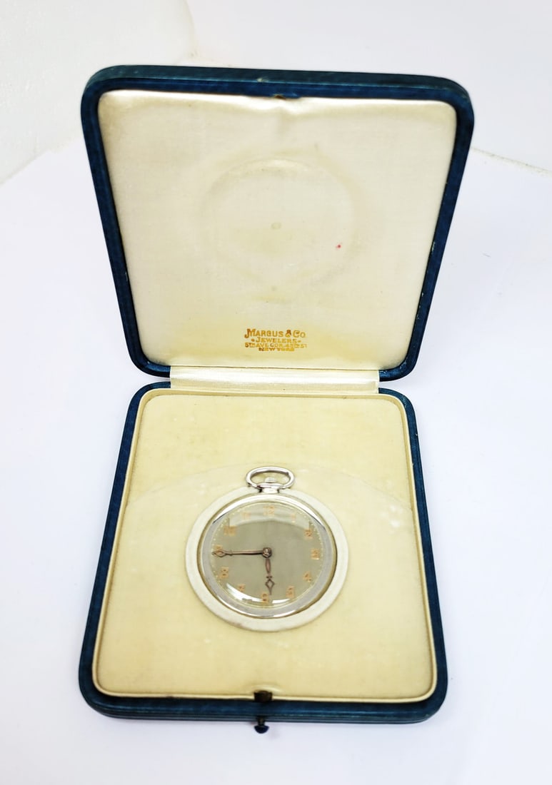 Antique 18K White Gold MARCUS & Co by VACHERON & CONSTANTIN Pocket watch 40 mm - 7