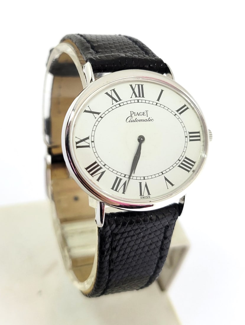 Mens 18k White Gold PIAGET Automatic Watch Ref 12502 Cal 12PC* SERVICED* RARE - 2