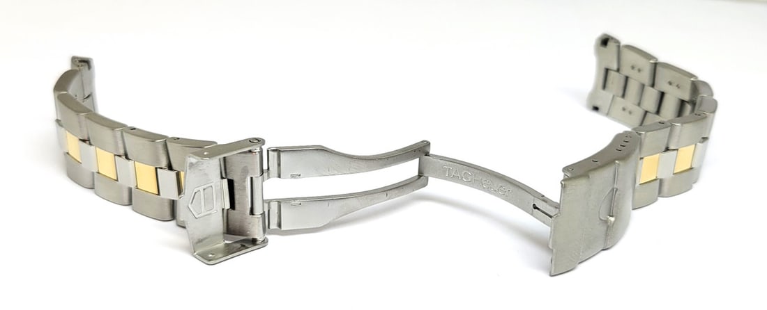 S/Steel & 18k TAG HEUER Watch Bracelet FAD001 for ZA7315 Model* 20 mm EXLNT - 7