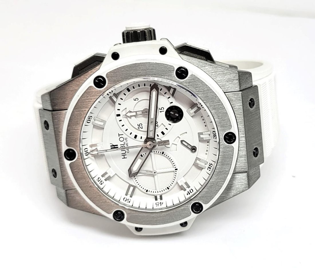 Mens White Hublot King Power Big Bang Titanium & Zirconium Watch 709.ZE.2110.RW - 6