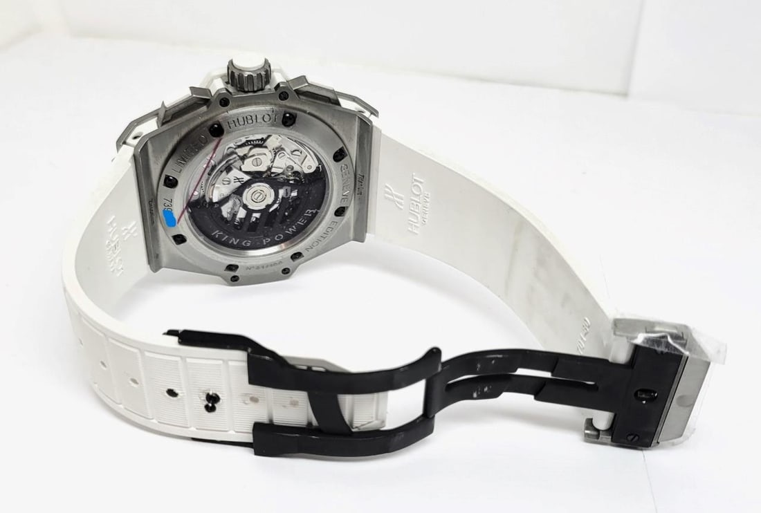 Mens White Hublot King Power Big Bang Titanium & Zirconium Watch 709.ZE.2110.RW - 8