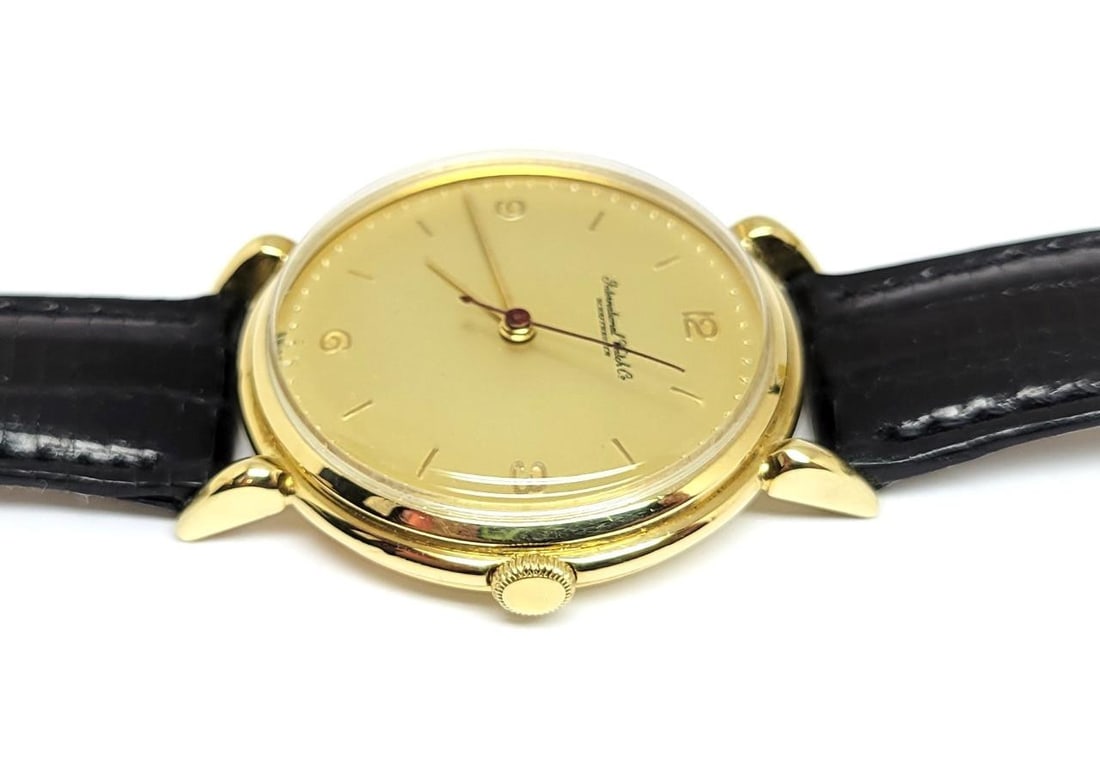 Vintage 18k Yellow Gold IWC SHAFFHAUSEN Winding Watch 1950s Cal 89* CLAWS Logs - 7